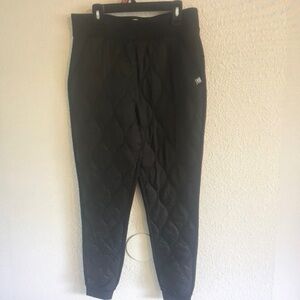 Black Quilted Track Pants